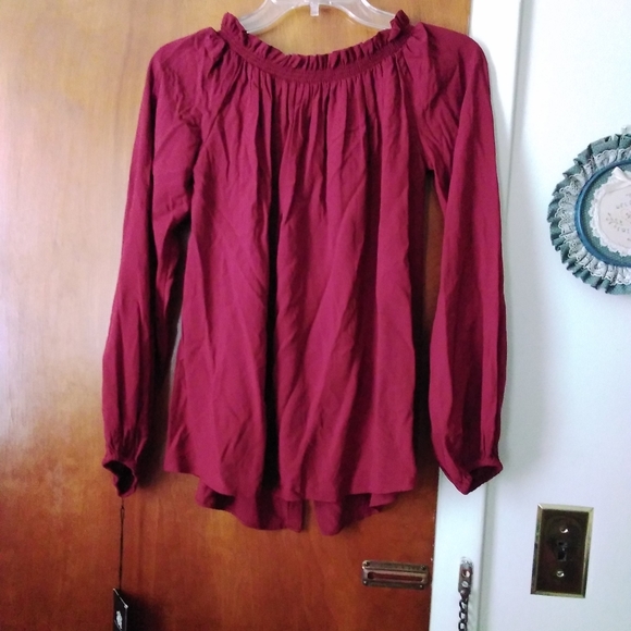 Rock & Republic Burgundy Shirt size M - Picture 6 of 7